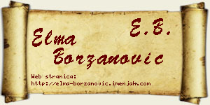 Elma Borzanović vizit kartica